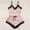 Pink, variant on Miluxas Women's Underwear Suspender Lace Suspender Three-point Breast Wrap Lace Underwear Suit Pajama Suit White 10(XL)