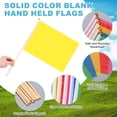 thumbnail image 2 of Uxcell Paquete de 25 Mini Banderas Rectangulares de Poliéster en Color Sólido en Blanco, 8x12 Pulgadas, con Palos de Madera para Sublimación [Amarillo], 2 of 6