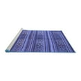 thumbnail image 2 of Ahgly Company Machine Washable Indoor Square Southwestern Blue Country Area Rugs, 6' Square, 2 of 4