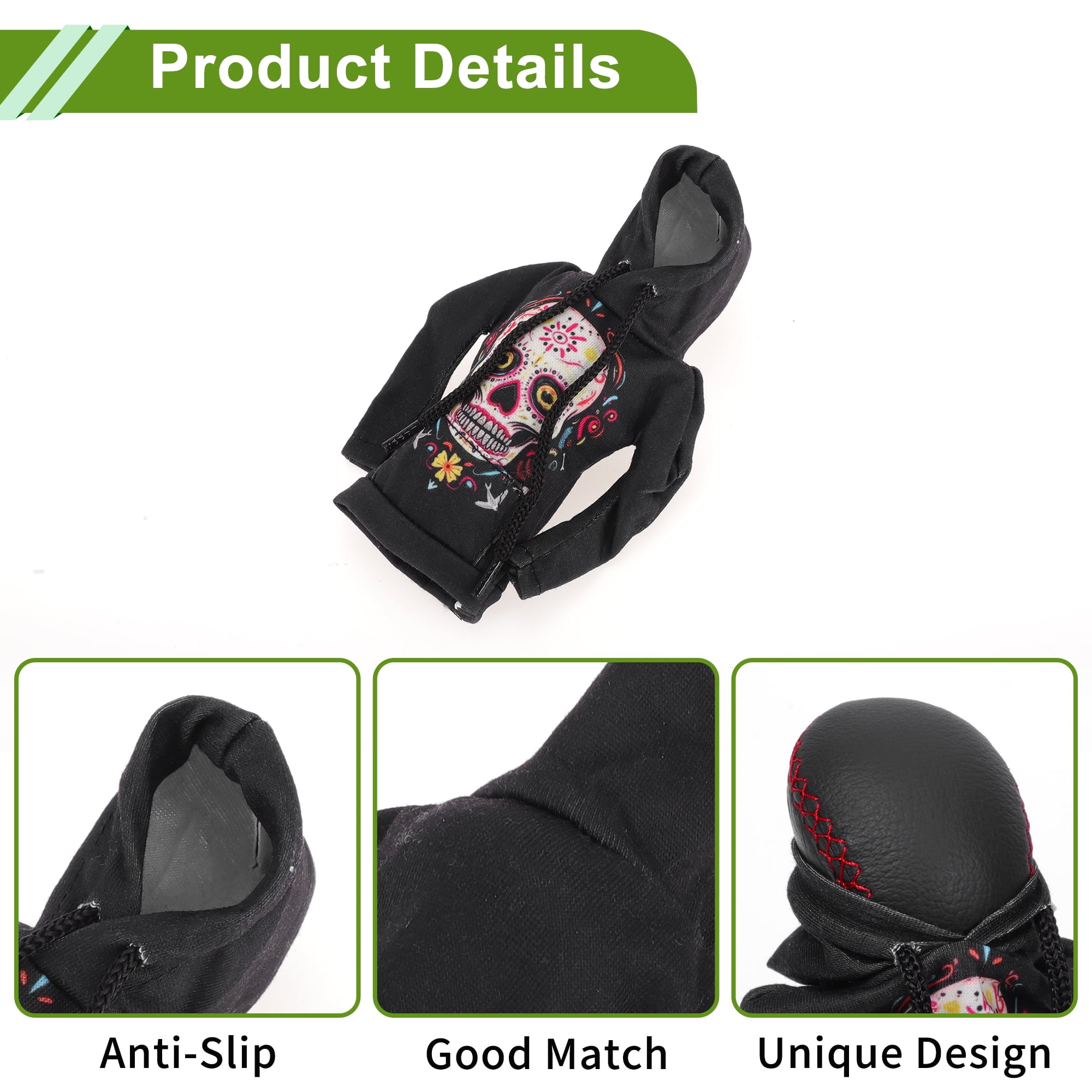 Unique Bargains Universal Gear Shift Knob Cover 4.33"x6.1" Black Polyester