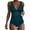 Green, variant on Womens Solid Trendy Matching Tight Fitting and Gathering Sleeveless Slim Bikinis Tops