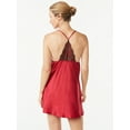 thumbnail image 3 of Joyspun Women’s Lace Satin Sleep Chemise, Sizes S to 3X, 3 of 5