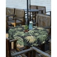 thumbnail image 2 of Fsddascl Palm Tree Leaves Outdoor Tablecloth - 54 Inch Round Dining Table Cover, Summer Tropical Green Botanical Waterproof Outdoor Table Cloth with Umbrella Hole & Zipper for Picnic/Patio/Party, 2 of 7