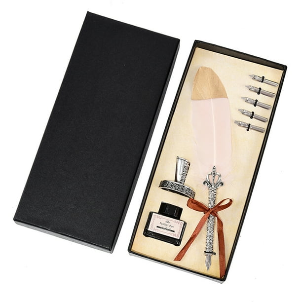 Pluma de inmersión con 5 uds., juego de pluma de punta fina, papelería Retro para escribir