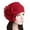Red, variant on Penkiiy Womens Luxury Bow Turban Hat Stylish Chemo Cap Black