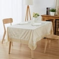 thumbnail image 2 of WARM HOME DESIGNS 60 x 84 inch Beige Printed Foil Velvet Tablecloth. ITC Beige 60x84, 2 of 4
