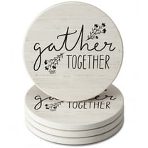 Thirstystone Farmhouse Gather 4-Pack Round Stone Coasters