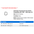 thumbnail image 2 of Automatic Transmission Pan Gasket - Compatible with 1980 - 1988 Jeep J10 1981 1982 1983 1984 1985 1986 1987, 2 of 2