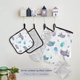 thumbnail image 5 of Kigai Watercolor Turtles Oven Mitts and Pot Holders with Chef Apron,Set of 5 Heat Resistant Kitchen Gloves and Silicone Non-Slip Potholders Adjustable Neck Buckle Chef Apron, 5 of 6