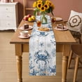 thumbnail image 2 of Blue Crab Coastal Table Runner 70 Inches, Beach Starfish Nautical Coral Retro Bed Runner Dresser Scarves Tabletop for Indoor Outdoor Parties/Ceremony/Banquet, 13" x 70", 2 of 9