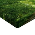 thumbnail image 2 of Ambesonne Landscape Fitted Sheet, Fresh Canopy Forest, Twin Size, Green, 2 of 3