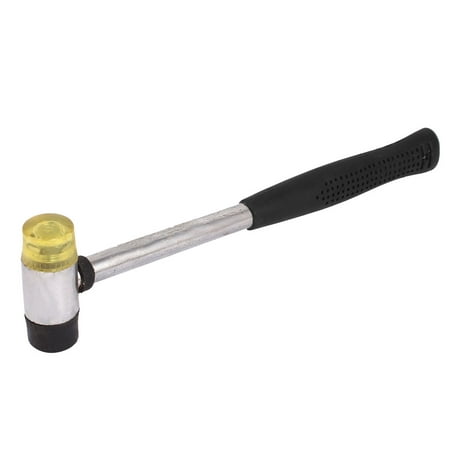 7oz 25mm Nonslip Grip Dual Head Rubber Mallet Hammer Hand Tool 24.5cm Long