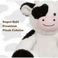thumbnail image 3 of Personalized Cow Stuffed Animal, Milk Cow Plushie with Custom Name Date Message, 13.5" High 9.8"Width Black White Cows Soft Cuddle Gift for Kids Toddler Boy Girl, 3 of 7