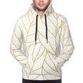 thumbnail image 4 of Hoodies for Men - Elegant Gold Leaf Pattern Long Sleeve Comfrt Men'S Fashion Hoodies & Sweatshirts, Sweatshirts for Men Hoodies Pullover Clothing Clothes with Pouch, 4 of 7