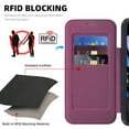 thumbnail image 3 of For Google Pixel 10 /10 Pro Magnetic Phone Case,Compatible with Mag-safe,Built-in RFID Blocking Card Slots,Premium PU Leather Flip Shockproof Anti-fall Rugged Thin Fit Phone Case,Purple, 3 of 9