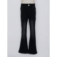thumbnail image 3 of Miutii Kids Girls Stretchy Jeggings Flare Leg Jeans Casual Denim Bell Bottom Pants Skinny Washed Denim Trousers Black 13-14, 3 of 7