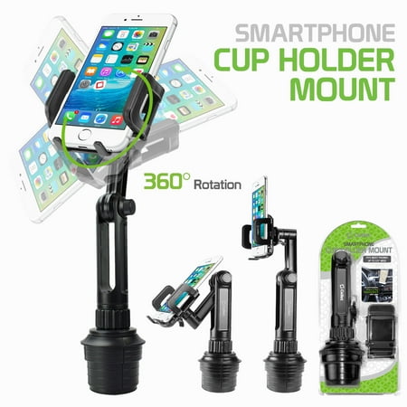 Cellet Car Cup Mount Holder for Apple iPhone XS, X, SE, 9, 9 Plus, 8 Plus, 8, 7 Plus, 7, 6S Plus, 6S, 6 Plus, 6, 5S, 5C, 5 Lighting 4S, 4, 3GS, 3G