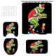 thumbnail image 1 of Grinch Decor Grinch Christmas Decorations Bathroom Grinch Christmas Decorations Christmas Snowman Print Toilet Bathroom Mat And Shower Curtain Four-Piece Set, 1 of 2