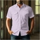thumbnail image 5 of Yaoyar Mens Summer Vintage Turndown Collar Shirts Short Sleeve Casual Button Down Shirt Beach Vacation Tops, 5 of 6