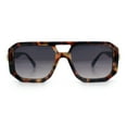 thumbnail image 5 of Gentlemans Geometric Flat Top Racer Thick Plastic Hipster Fashion Sunglasses Tortoise - Smoke, 5 of 8