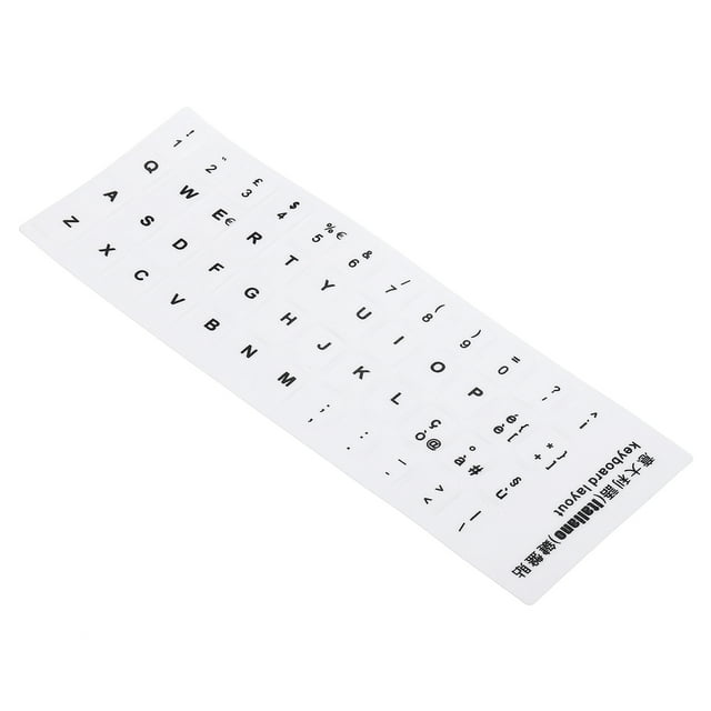 Unique Bargains Italian Keyboards Layout Stickers Computer Replacement Cover Universal White Background Black Lettering 4 Pack