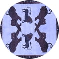 thumbnail image 1 of Ahgly Company Indoor Round Animal Blue Traditional Area Rugs, 7' Round, 1 of 4