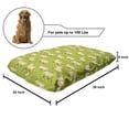 thumbnail image 2 of Goat Pet Bed, Cattle Characters Sleeping and Running on Ornamental Background, Chew Resistant Pad for Dogs and Cats Cushion with Removable Cover, 24" x 39", Yellow Green Lime Green, by Ambesonne, 2 of 4