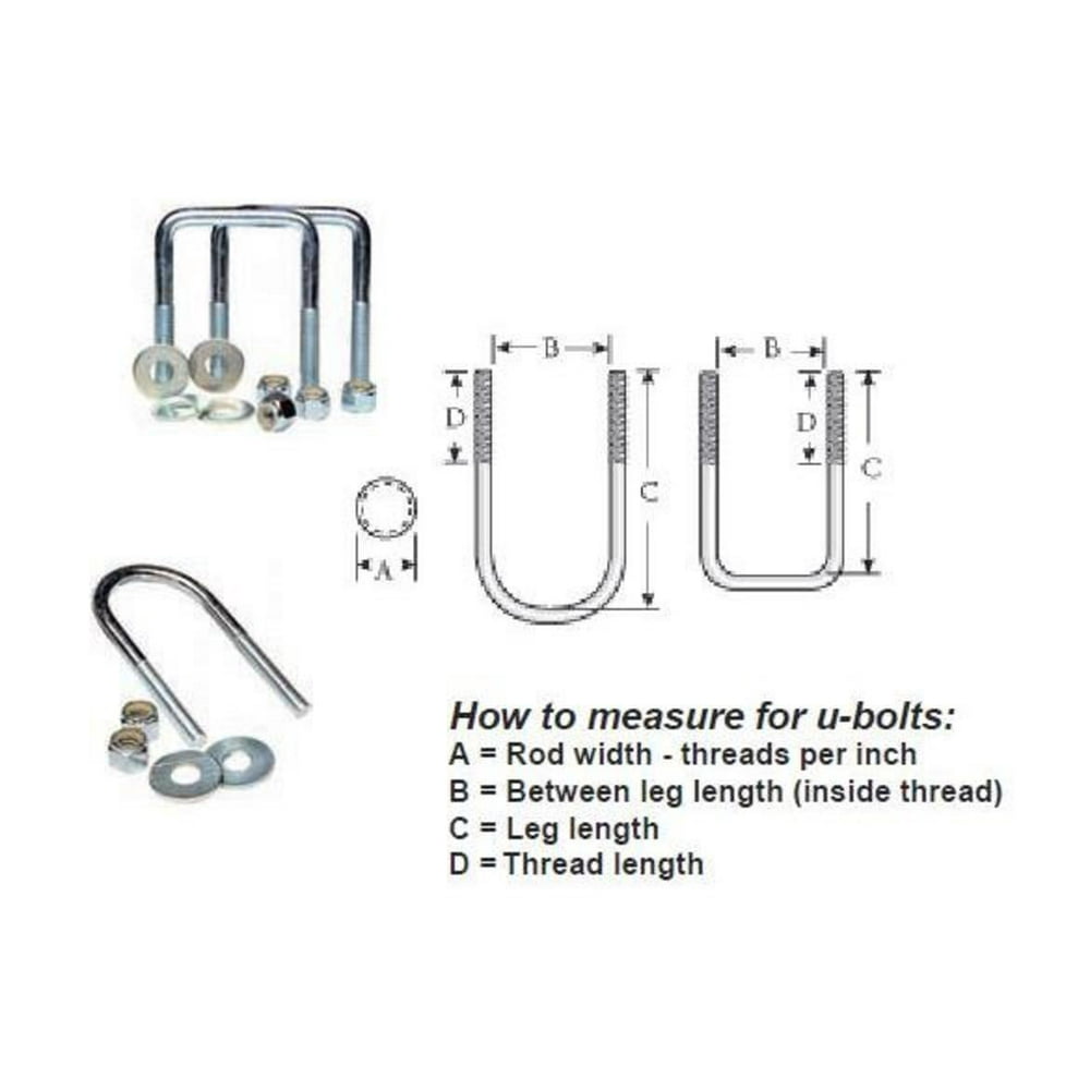 Tie Down Engineering 86234 Tie Down UBolt (Each) Square Walmart