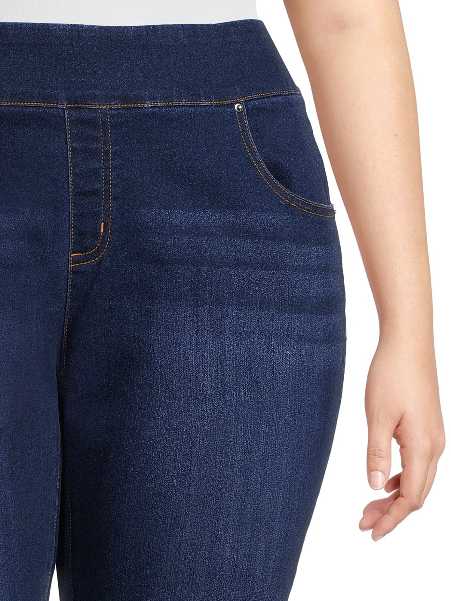 The Pioneer Woman Pull On Embroidered Bootcut Jeans, 32” Inseam, Sizes XS-3X, Women's and Women's Plus