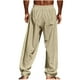 thumbnail image 4 of Ceisia Men's Cotton Linen Casual Pants Straight Leg Thin Baggy Loose Fit Lightweight With Elastic Waist Drawstring & Pockets Khaki Gift, 4 of 7