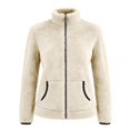 thumbnail image 2 of JUUNthy Women Fleece Jacket, Soft Fuzzy Stand Collar Zip Up Winter Warm Outerwear Coat with Pockets Purple 2XL, 2 of 13
