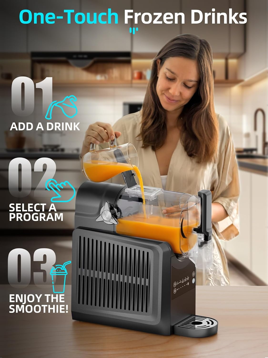 VNN Slushy Machine Home Margarita Slush Maker 92 oz Smoothie Frozen Drink Maker
