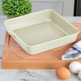 thumbnail image 4 of MARTHA STEWART EVERYDAY Color Bake 9 Inch Carbon Steel Square Cake Pan in Linen, 4 of 4