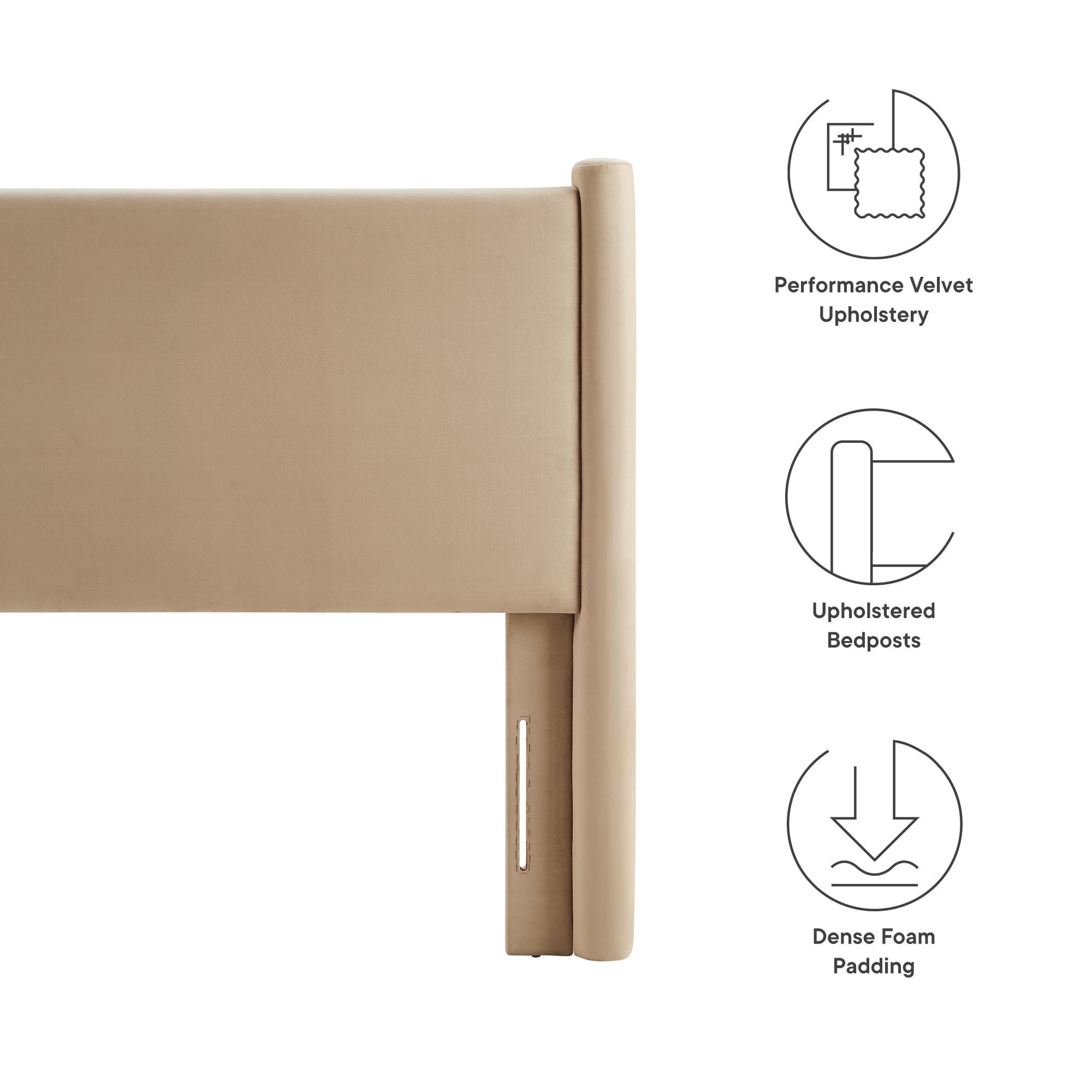 Rael Twin Headboard in Taupe