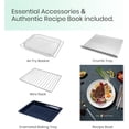 thumbnail image 4 of Restored VAL CUCINA Retro Style Infrared Heating Air Fryer Toaster Oven, Extra Large Countertop Convection Oven 10-in-1 Combo, 6-Slice Toast, Enamel Baking Pan Easy Clean with Recipe Book, 4 of 8