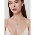 thumbnail image 4 of TANGPOET Blue Opal Sun Necklace for Women 925 Sterling Silver, 4 of 5