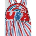 thumbnail image 5 of WIBACKER Baby Girl 4th of July Clothes Cute USA Independence Day 3PCS Outfits Newborn Short Sleeve Romper Overall Skirt Dress, 5 of 11