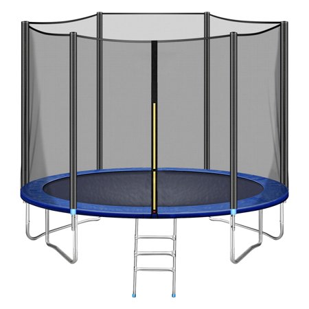 AEDILYS 12 Feet Jump Recreational Trampolines with Enclosure Net