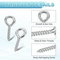 thumbnail image 3 of 250 Pack Crochets à Vis, M1.2x12mm Boulons à Illets en Acier Inoxydable 304, 3 of 6