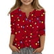 thumbnail image 1 of Blusas informales con cuello en V y mangas 3/4 para niños y niñas de 3 a 14 años, 1 of 6