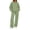 Green, variant on Kmdttou Up to 30% off! Women'S Fall/Winter Solid Color Long Sleeved Crew Round Neck Jumpsuit With Belt Jumpsuit Pans on Clearance!