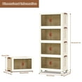 thumbnail image 2 of 4 Tier Stackable Storage Shelf, Extra Large Collapsible Closet Organizer Transparent Storage Boxes with Wheels for Home, Kitchen, Bedroom, Closet, 2 of 7