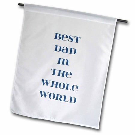 3dRose Best Dad in the World - Fathers Day - Words - Garden Flag, 12 by (Best Gardens In The World)