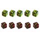 thumbnail image 1 of DQrwqpou Contadores Dados 10 Uds. 1 6 Cm para Juegos Cartas Magic The Gathering (rojo Verde Negro), 1 of 9