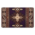 thumbnail image 1 of 20x32 Boho Bathroom Rugs - Non-Slip, Soft Absorbent Aztec Bath Mat - Perfect Long Runner for Bathroom, Shower, Kitchen, Entryway, Western Design, 1 of 5