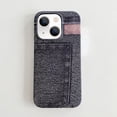 thumbnail image 4 of Compatible with iPhone 15 Plus Luminous Case Glow in The Dark Noctiluncent Fluorescent Case for Women Girly Slim Hard PC Soft Denim Texture Anti Slip Shockproof Light up Phone Cover, Black, 4 of 14