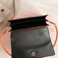 thumbnail image 2 of Bolso vagabundo para mujer PU con brillo láser en las axilas con solapa para regalo de cumpleaños (naranja), 2 of 9