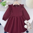 thumbnail image 5 of CAIVO Autumn Girls Corduroy Pinafore Dress With Pleated Skirt And Scalloped Trim Casual Play Outfit Toddler Kids, 5 of 7
