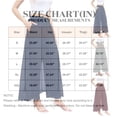 thumbnail image 3 of Chiffon Women's Wide Leg Dress Pant Elegant Party Elastic Waist Trouser with Pockets Gray 2XL, 3 of 7