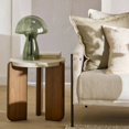 thumbnail image 4 of Bouclair Beige Walnut Side Table, 4 of 7